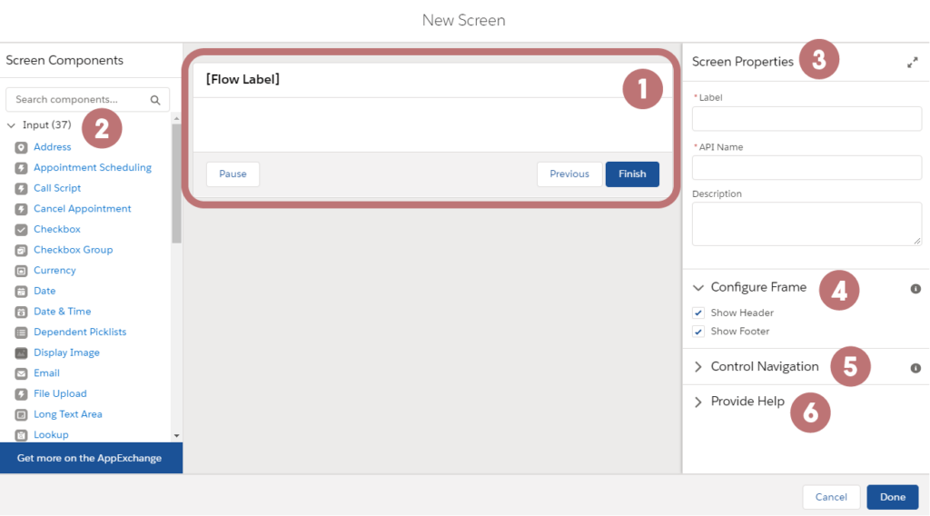 flow screen - overview